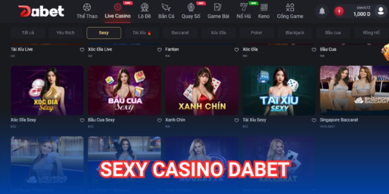 Sexy Casino DABET| Trải Nghiệm Cá Cược Online Siêu Nóng Bỏng